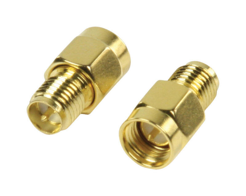 Product thumbnail SMA-Adapter RP SMA Male naar SMA Male Goud