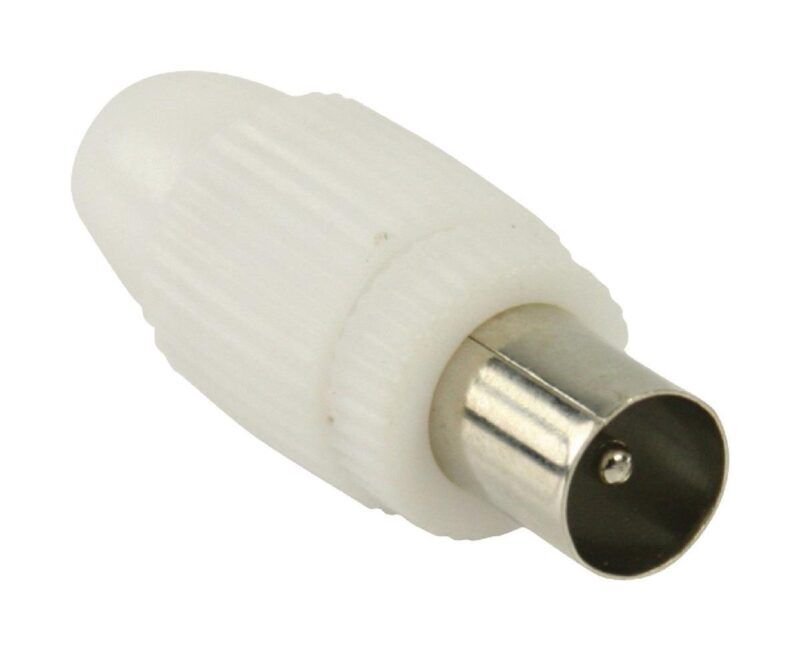Product thumbnail Coaxconnector Male PVC Wit 2 stuks