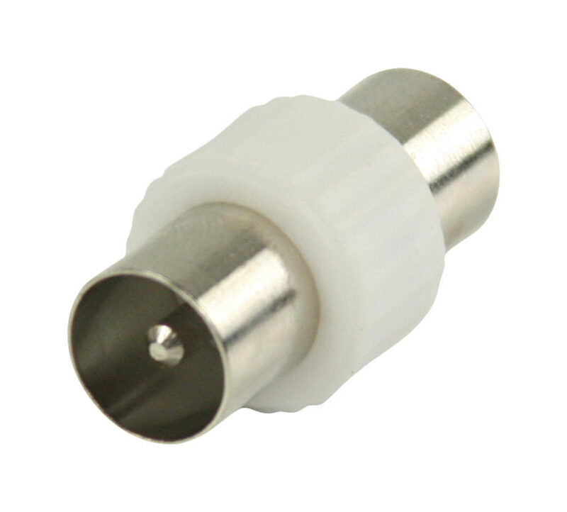 Product thumbnail Coax-Adapter Coax Male (IEC) - Coax Male (IEC) Wit