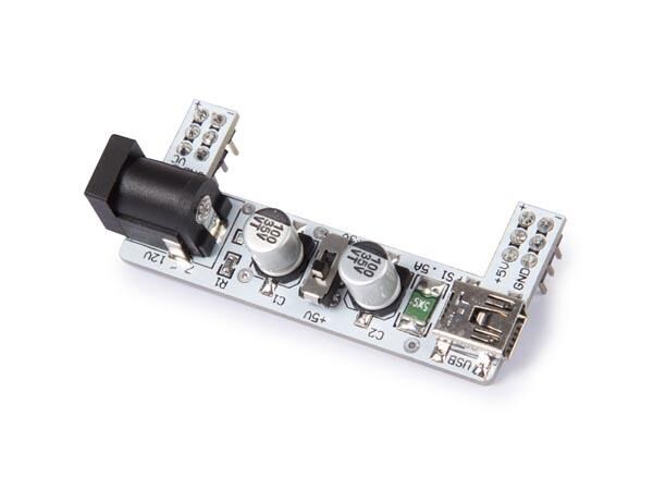 Product thumbnail VOEDINGSMODULE VOOR BREADBOARDS - 2 KANALEN - 3.3 V/5 V