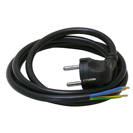 Product thumbnail Netsnoer met aangegoten stekker 1,5 meter zwart 3 x 1,5 mm²