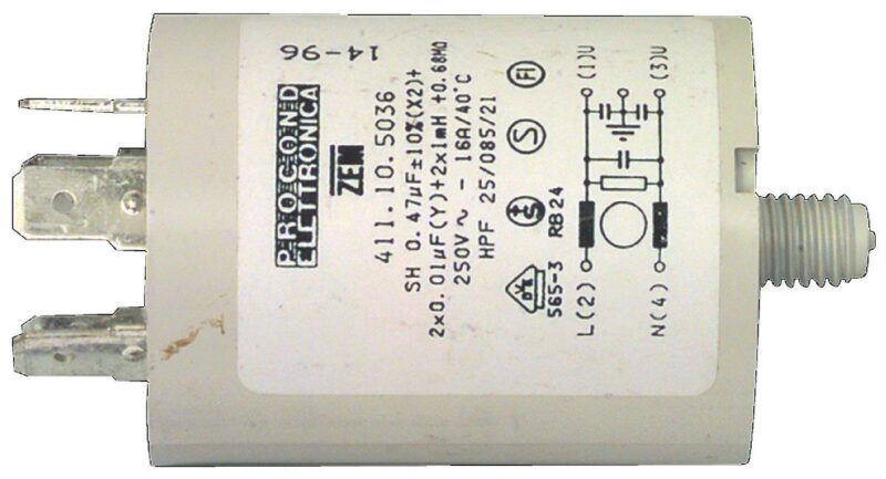 Product thumbnail Ontstoorcondensator 0.47uf / 450 v + earth