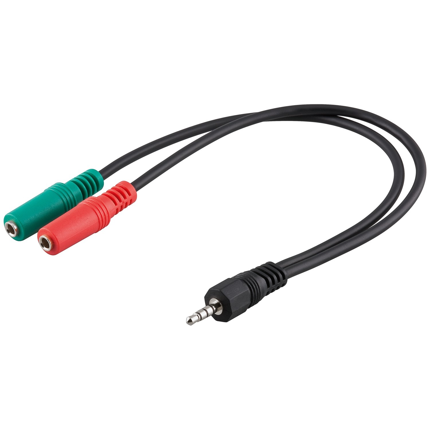 Jack-Audio Adapter 3.5mm male - 2 x 3.5mm female Microfoon / Hoofdtelefoon