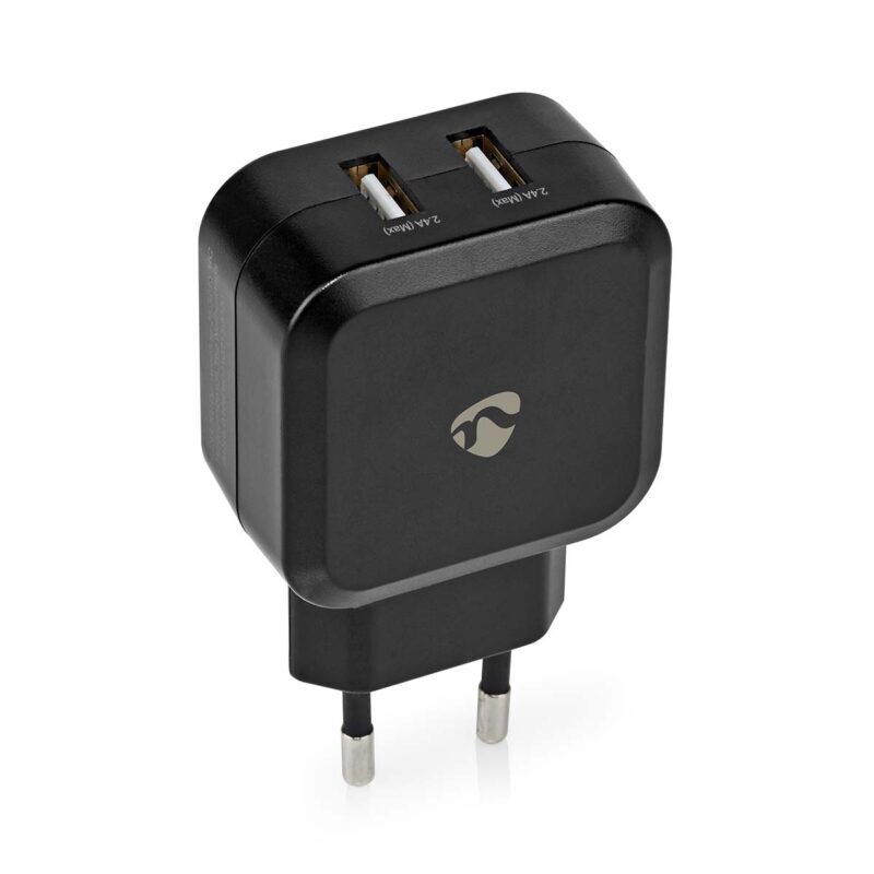 Product thumbnail USB Oplader | 24 W | Snellaad functie | 2x 2.4 A | 2x USB-A
