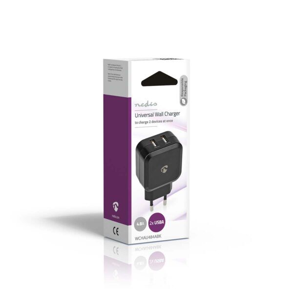 USB Oplader | 24 W | Snellaad functie | 2x 2.4 A | 2x USB-A - Afbeelding 7