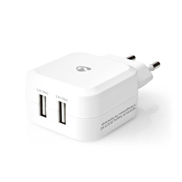USB Oplader | 24 W | Snellaad functie | 2x 2.4 A | 2x USB-A - Afbeelding 3