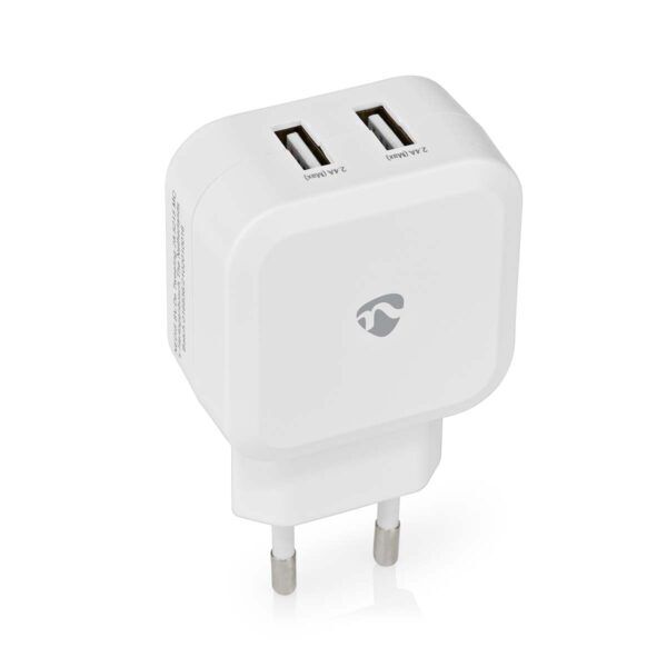 USB Oplader | 24 W | Snellaad functie | 2x 2.4 A | 2x USB-A