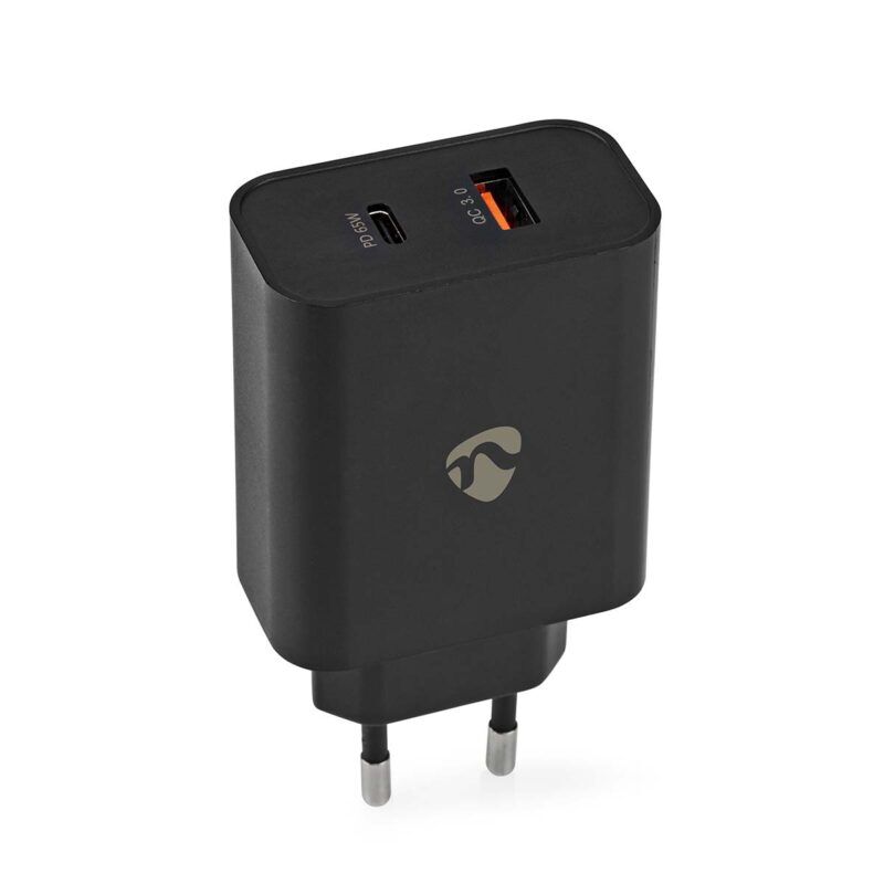 Product thumbnail USB Oplader | 65 W | Snellader | 2.0 / 2.25 / 3.25 A | 1 x USB-A / 1 x USB-C