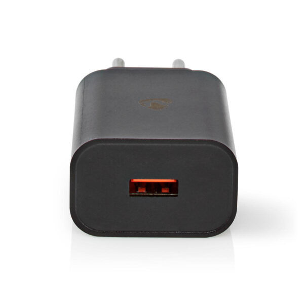 USB Oplader | 18 W | Snellader | 1.5 / 2.0 / 3.0 A | USB-A | Zwart - Afbeelding 6