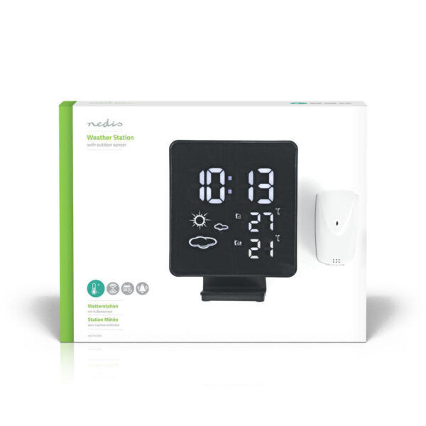 Weerstation Binnen & Buiten Temperatuur | Met draadloze weersensor - Afbeelding 3