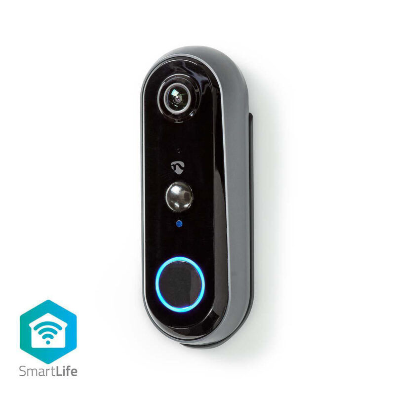 Product thumbnail SmartLife Videodeurbel | Wi-Fi | Batterij Gevoed | Met bewegingssensor | Nachtzicht | Grijs