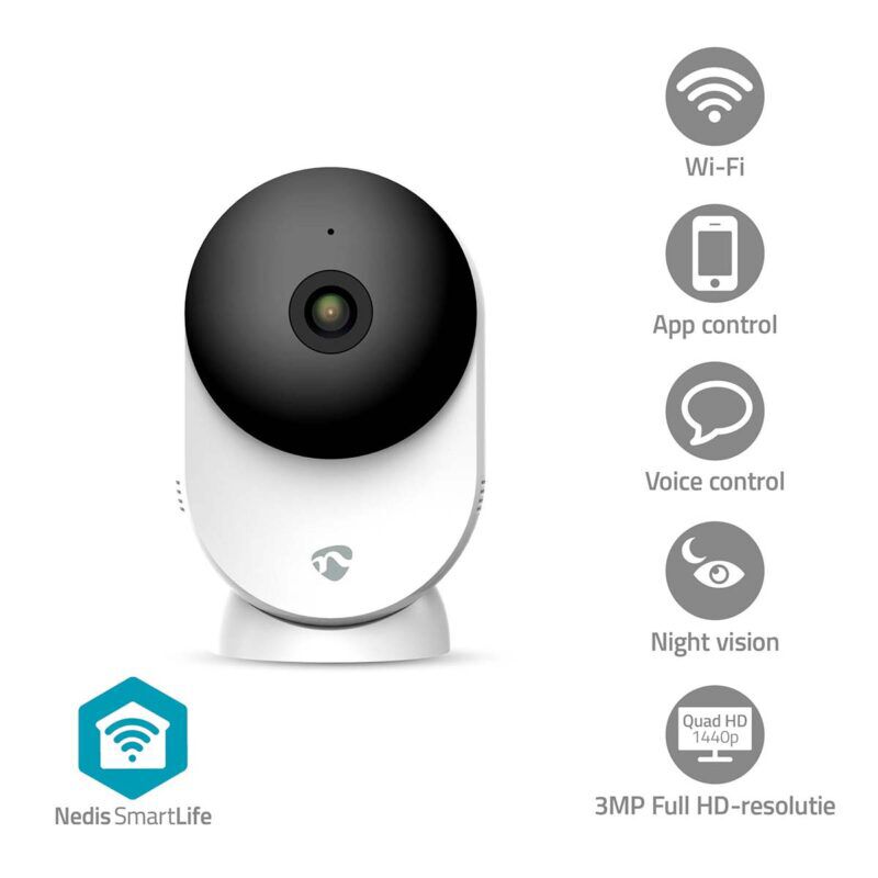 Product thumbnail SmartLife Camera voor Binnen | Wi-Fi | 3MP Full HD | Nachtzicht | Wit