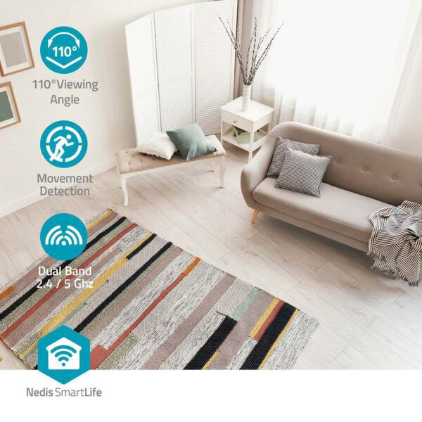 SmartLife Camera voor Binnen | Wi-Fi | 3MP Full HD | Nachtzicht | Wit - Afbeelding 6