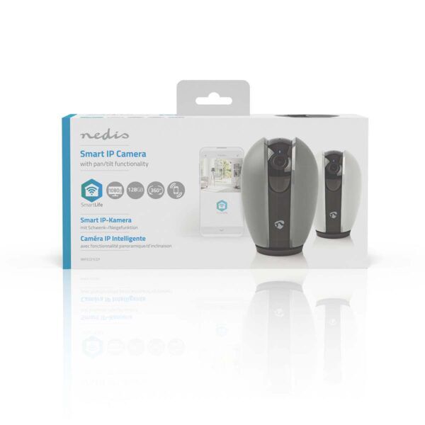SmartLife Camera voor Binnen | Wi-Fi | Full HD | Pan tilt | Donkergrijs / Wit - Afbeelding 2