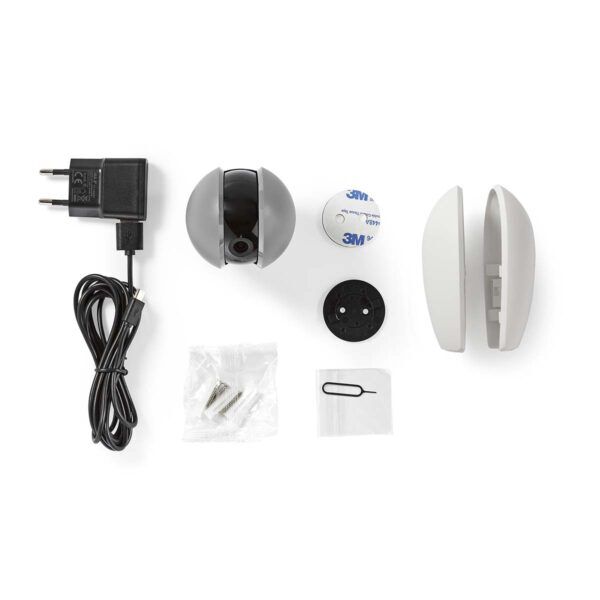 SmartLife Camera voor Binnen | Wi-Fi | Full HD | Pan tilt | Donkergrijs / Wit - Afbeelding 4