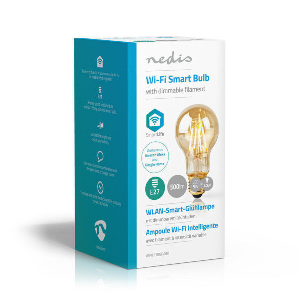 Wi-Fi smart LED-lamp met filament | E27 | A60 | 5 W | 500 lm - Afbeelding 2