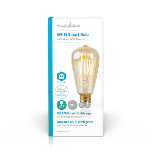 Wi-Fi smart Filament LED-lamp | E27 | ST64 | 5 W | 500 lm - Afbeelding 4