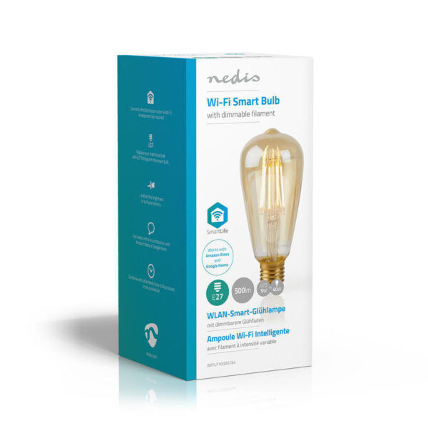 Wi-Fi smart Filament LED-lamp | E27 | ST64 | 5 W | 500 lm - Afbeelding 2