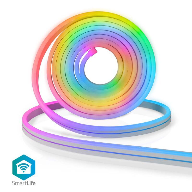 Product thumbnail SmartLife LED Strip | Wi-Fi | Meerkleurig | SMD | 5.00 m | IP65 | 2700 K | 480 lm | Android / IOS