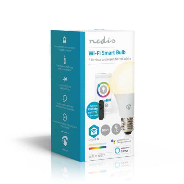 SmartLife Multicolour Lamp | Wi-Fi | E27 | 806 lm | 9 W | RGB / Warm tot Koel Wit | 2700K - 6500K - Afbeelding 3