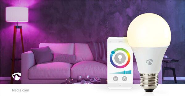SmartLife Multicolour Lamp | Wi-Fi | E27 | 806 lm | 9 W | RGB / Warm tot Koel Wit | 2700K - 6500K - Afbeelding 2