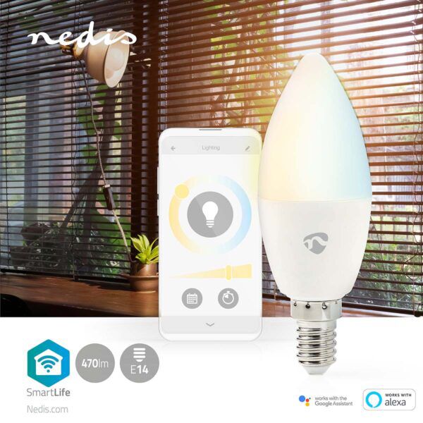 SmartLife LED Kaars | Wi-Fi | E14 | 470 lm | 4.9 W | Warm tot Koel Wit | 2700K - 6500K - Afbeelding 7
