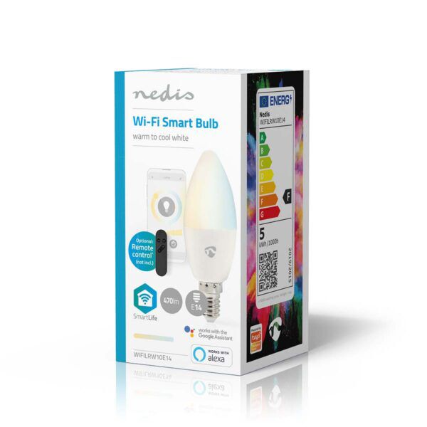 SmartLife LED Kaars | Wi-Fi | E14 | 470 lm | 4.9 W | Warm tot Koel Wit | 2700K - 6500K - Afbeelding 3