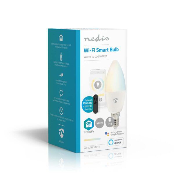 SmartLife LED Kaars | Wi-Fi | E14 | 470 lm | 4.9 W | Warm tot Koel Wit | 2700K - 6500K - Afbeelding 2