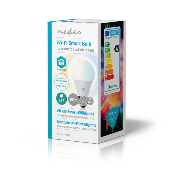 Wi-Fi smart LED-lamp | Warm- tot Koud-Wit | E27 | 800LM - Afbeelding 3