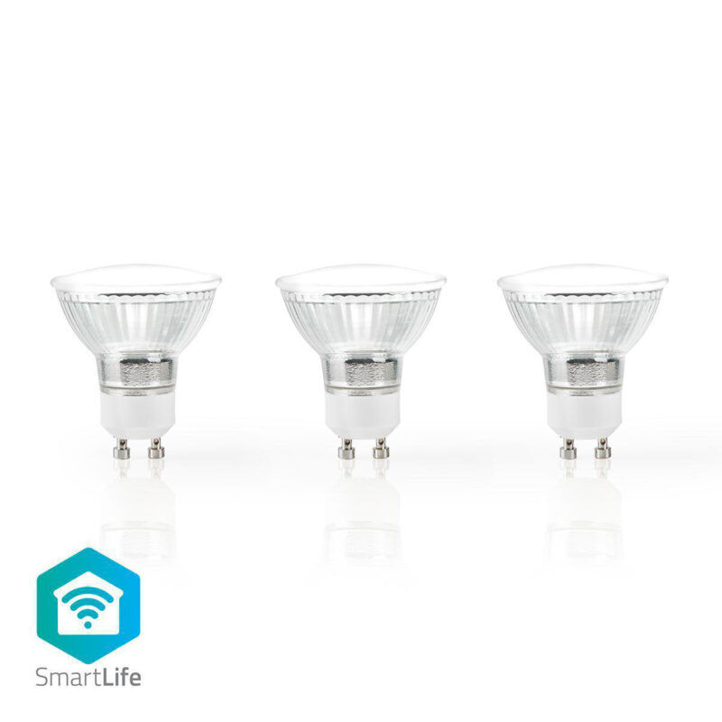 Product thumbnail Wi-Fi Smart LED-Lamp | Warm Wit | GU10 | 3-Pack | 360LM