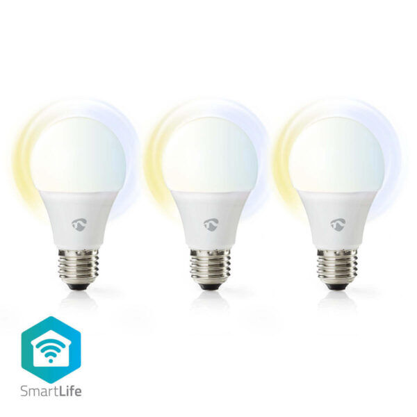 3 Stuks SmartLife LED Bulb | Wi-Fi | E27 | 9 W | Warm / Koel Wit | 2700K - 6500K