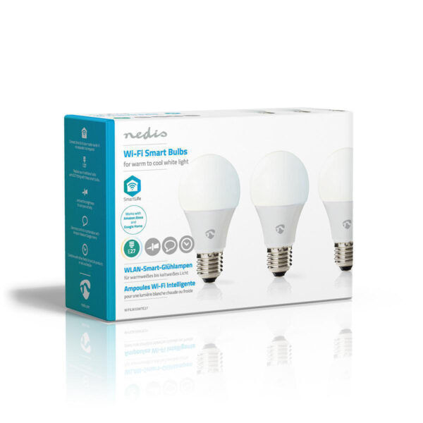 3 Stuks SmartLife LED Bulb | Wi-Fi | E27 | 9 W | Warm / Koel Wit | 2700K - 6500K - Afbeelding 10