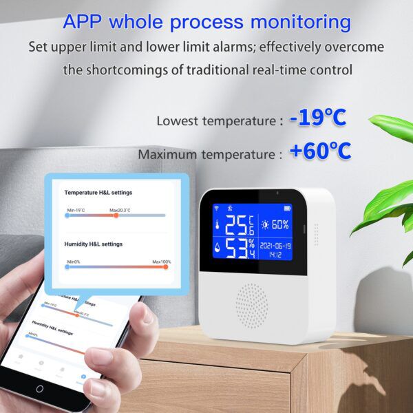 Smartlife WiFi Temperatuur- & Luchtvochtigheidsmeter - Afbeelding 3