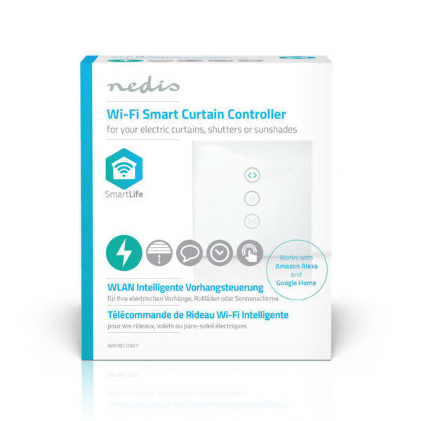 Smartlife WiFi smart Wandschakelaar | Gordijn-, rolluik- of zonneschermbediening