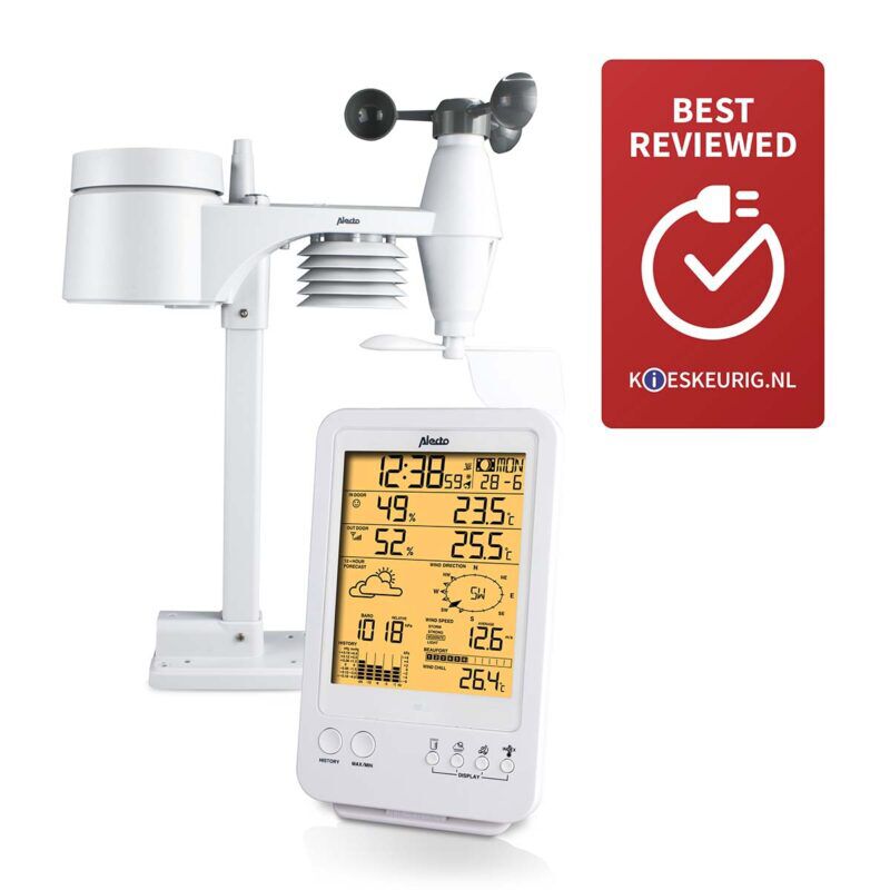 Product thumbnail WS-4800 Professioneel weerstation met draadloze sensor wit