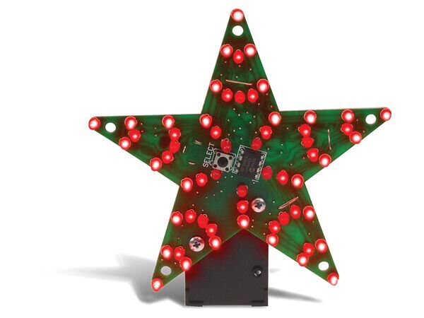 Product thumbnail Soldeerkit, DIY, grote ster met 60 LEDs, Multi-effect
