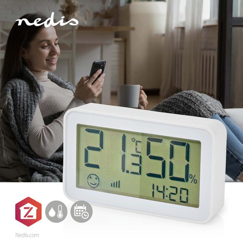 Product thumbnail SmartLife Klimaatsensor | Zigbee 3.0 | Batterij Gevoed | Android / IOS | Wit