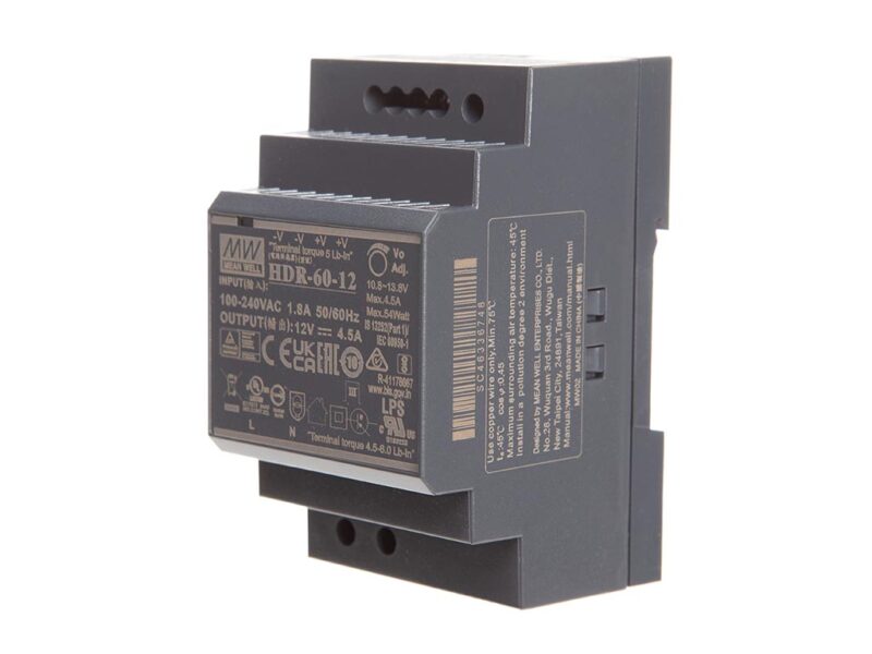 Product thumbnail VOEDING - 1 UITGANG - 60W - DIN-RAILMONTAGE - 12V 4.5A