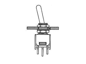 Product thumbnail VERTICALE SUBMINIATUUR TUIMELSCHAKELAAR SPDT ON-ON