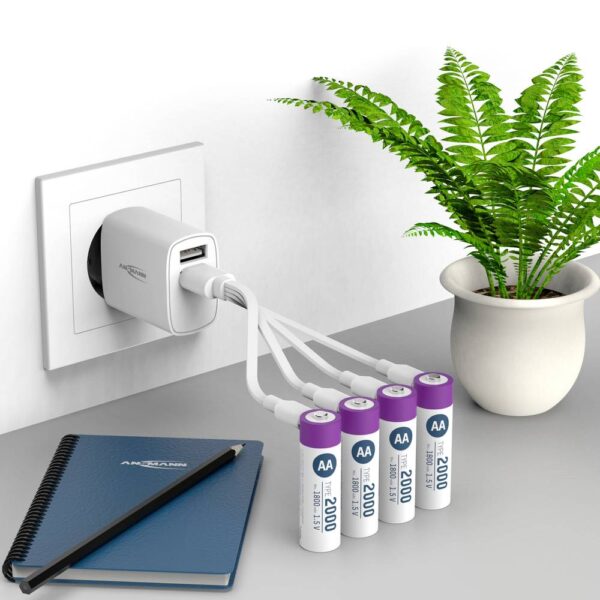LITHIUM AA 2000MAH USB-C HERLAADBAAR 4 STUKS - Afbeelding 3