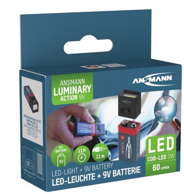 MINI LED ZAKLAMPMODULE INCL 9V BATTERIJ - Afbeelding 2
