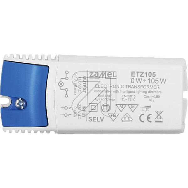 ETZ elektronische LED/halogeen-trafo 0.1 tot 105Watt - Afbeelding 2