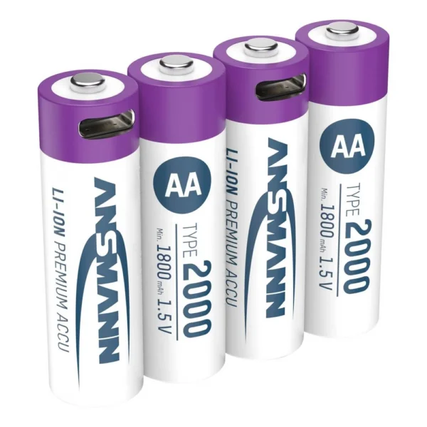 LITHIUM AA 2000MAH USB-C HERLAADBAAR 4 STUKS - Afbeelding 5