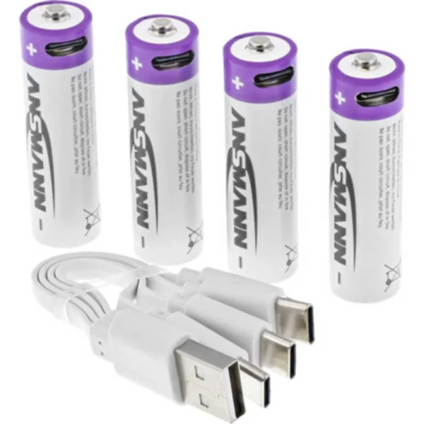 LITHIUM AA 2000MAH USB-C HERLAADBAAR 4 STUKS - Afbeelding 7