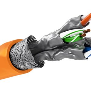 S/FTP (PiMF) CAT7A netwerkkabel oranje per meter massieve kern