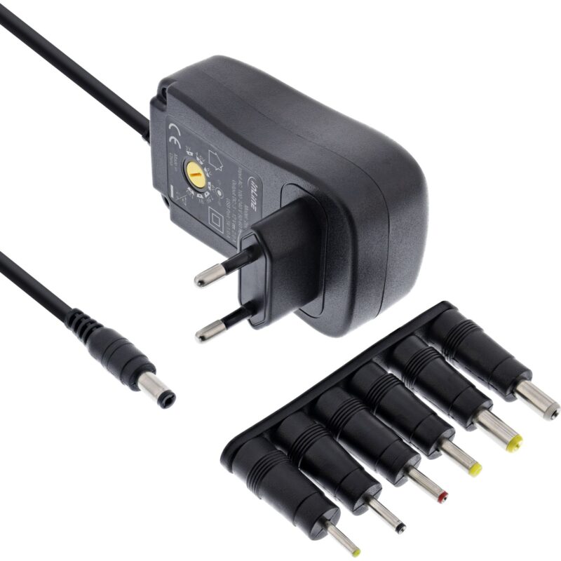 Product thumbnail Universele Voedingsadapter 2,5A 3V/4,5V/5V/6V/7,5V/9V/12VDC + USB 5V