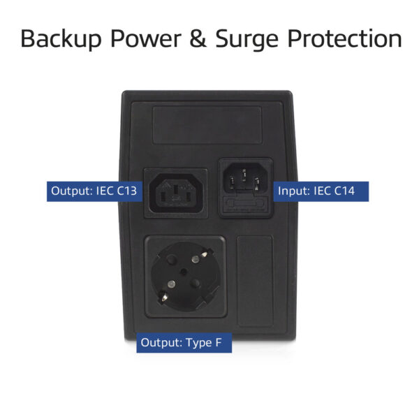 ACT 600VA UPS noodstroomvoorziening, 1x IEC C13, 1x type F female - Afbeelding 6