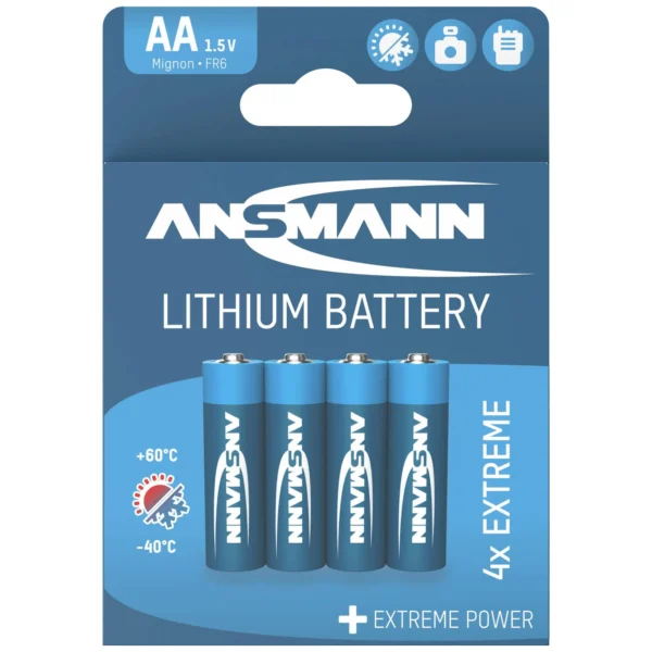 ANSMANN LITHIUM BATTERIJ PENLITE / AA / LR6 4 STUKS - Afbeelding 3