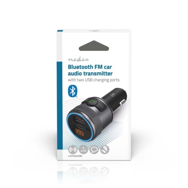 FM-Audiotransmitter | 1 " Scherm | Bluetooth | PD 24W - Afbeelding 2