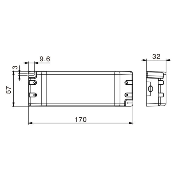 LED-voeding 30W 24VDC dimbaar - Afbeelding 2